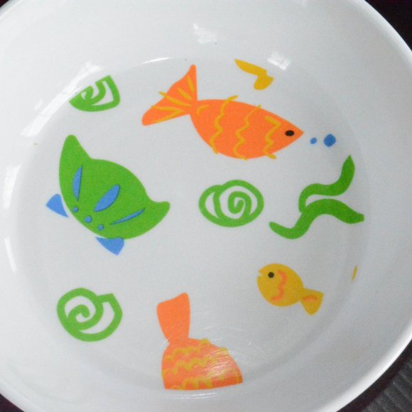 Summer Oasis Tropical Fish Plastic Cereal Bowl Set - Picture 6 of 6